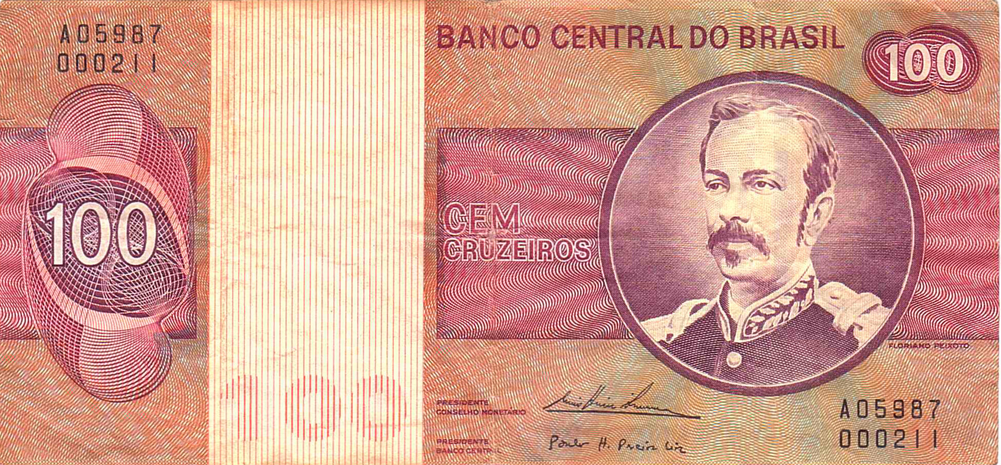 Brazil 100 1971 XF P-195A/a2